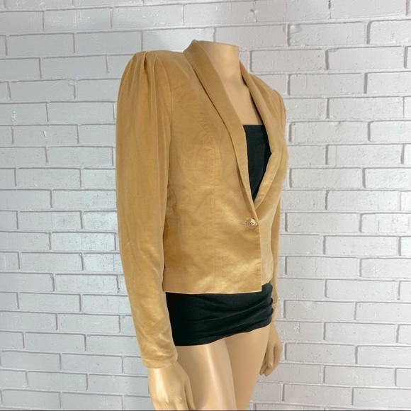 MJ Concepts Vintage Tan Women’s Blazer - Picture 2 of 8